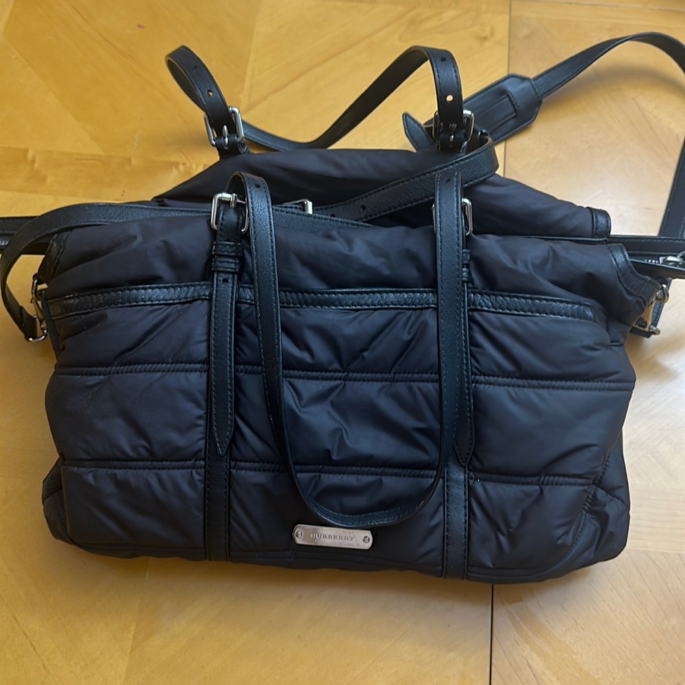 Burberry diaper bag with changing pad